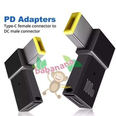 Adapter Charger Type-C 100 Watt for Lenovo Square Socket Kotak Colokan