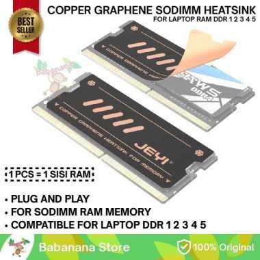JEYI HEATSINK RAM SODIMM LAPTOP MEMORY PENDINGIN COOLER GRAPHENE STANDARD