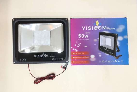 Lampu Sorot Led Flood Light Dc 12V 50 Watt Green Hemat ( New ) Visicom