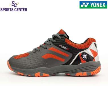 New Sepatu Badminton Yonex Akayu Super 7 Folkstone Grey / Black / Oxy Fire 39