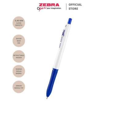 Zebra Gel Pen Pulpen Kokoro Mirai - 0.48 mm Biru