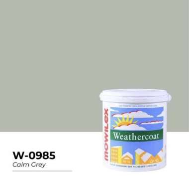 Mowilex Weathercoat Cat Tembok Exterior - NUANSA ABU-ABU (2.5 L) W-0985 Calm Grey