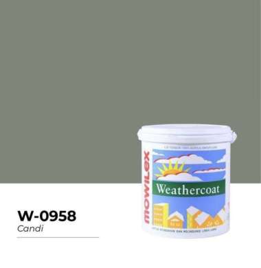 Mowilex Weathercoat Cat Tembok Exterior - NUANSA ABU-ABU (2.5 L) W-0958 Candi