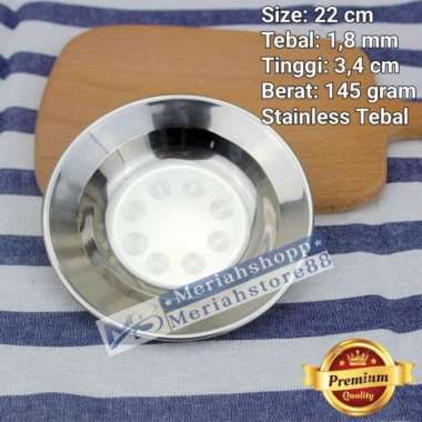 LAGI PROMO!! Piring Makan Komodo ORIGINAL Tebal 2mm Super Stainless dia. 22cm
