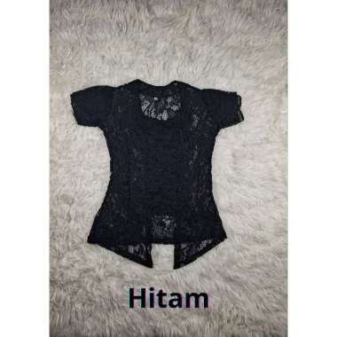 Kebaya Bali Brokat Sofia Strecth Lengan Pendek Model Lilit S Kebaya Saja Hitam
