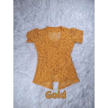 Kebaya Bali Brokat Sofia Strecth Lengan Pendek Model Lilit S Kebaya Saja Gold