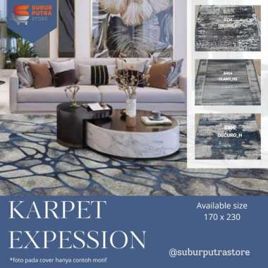 EXPRESSION - KARPET PERMADANI EXPRESSION SIZE 170 X 230 CM ANTI SLIP MOTIF ARTISTIK VARIAN A Random