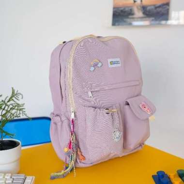 daf KIYO Backpack Himeku Tas Sekolah Ransel - Banana Mauve