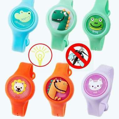 Cleine Tadita Gelang Anti Nyamuk Anak - Gelang Pembasmi Nyamuk - Gelang Led Karakter warna RANDOM ra