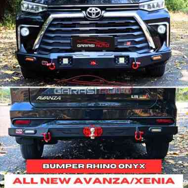 Tanduk Depan Towing Belakang All New Avanza Xenia 2022 Up Rhino Onyx DEPAN BELAKANG Hitam