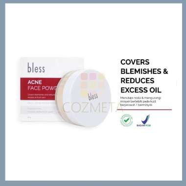 Bless Acne Face Powder Box Bedak Tabur Wajah Tempat IVORY