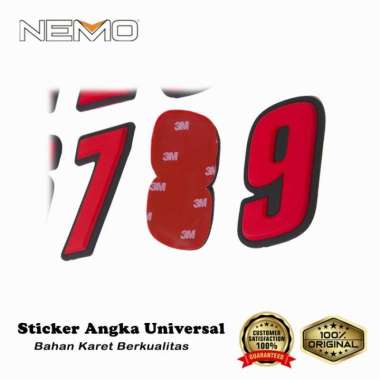 Sticker Timbul 3 Dimensi Angka Universal 0