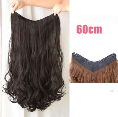FG Hair Clip Curly Panjang Murah Hairclip Wave Wig Rambut Palsu Hair Clip Lurus Biglayer Keriting 45