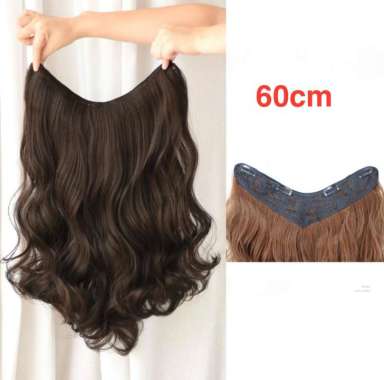 FG Hair Clip Curly Panjang Murah Hairclip Wave Wig Rambut Palsu Hair Clip Lurus Biglayer Keriting 45