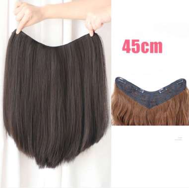 FG Hair Clip Curly Panjang Murah Hairclip Wave Wig Rambut Palsu Hair Clip Lurus Biglayer Keriting 45