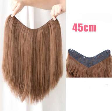 FG Hair Clip Curly Panjang Murah Hairclip Wave Wig Rambut Palsu Hair Clip Lurus Biglayer Keriting 45