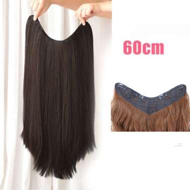 FG Hair Clip Curly Panjang Murah Hairclip Wave Wig Rambut Palsu Hair Clip Lurus Biglayer Keriting 45