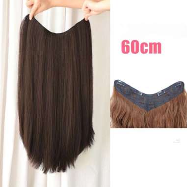 FG Hair Clip Curly Panjang Murah Hairclip Wave Wig Rambut Palsu Hair Clip Lurus Biglayer Keriting 45