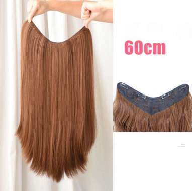 FG Hair Clip Curly Panjang Murah Hairclip Wave Wig Rambut Palsu Hair Clip Lurus Biglayer Keriting 45