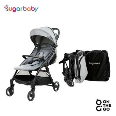 Sugarbaby Stroller On The Go Kereta Dorong Bayi / Stroller Bayi / Stroller AutoFold BPA Free Grey