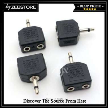 Konektor Connector Jack Cabang Audio Double Y 6.5mm To 6.5mm Stereo TYPE 2
