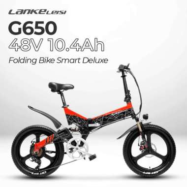 LANKELEISI SEPEDA LISTRIK LIPAT FOLDING BIKE SMART DELUXE 48V 10.4AH - G650