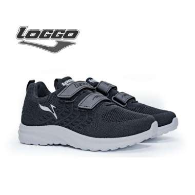 Loggo - Sepatu Kenari Series - Sneakers Rajut Size 33-37 37 Hitam Putih