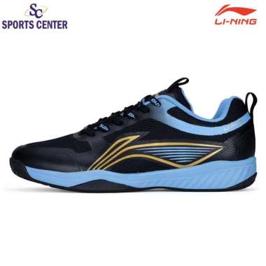 New Sepatu Badminton Lining Ultra Fly III / 3.0 AYTT053 Black / Blue / Gold 43