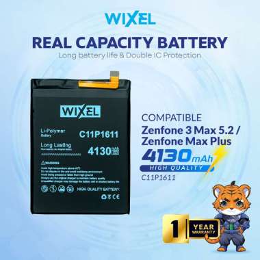 WIXEL Baterai C11P1611 Zenfone 3 Max 5.2 Inch ZC520TL / Max Plus M1 ZB570TL X008DA Real Capacity Bat