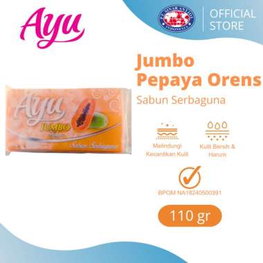 1 pcs- Ayu Beauty Jumbo Bar Sabun Mandi Orens Pepaya 110GR