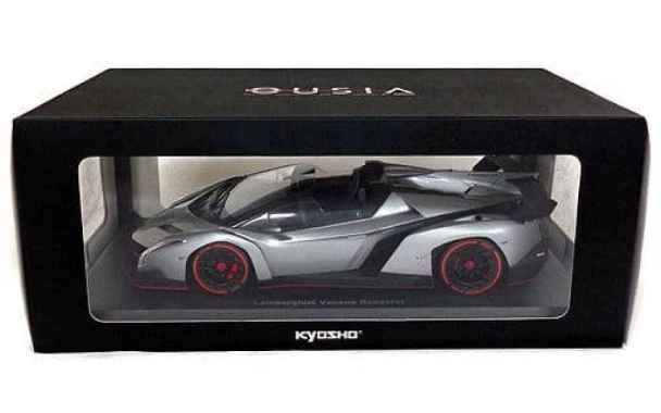 1/18 KYOSHO LAMBORGHINI VENENO ROADSTER GREY RED LINE