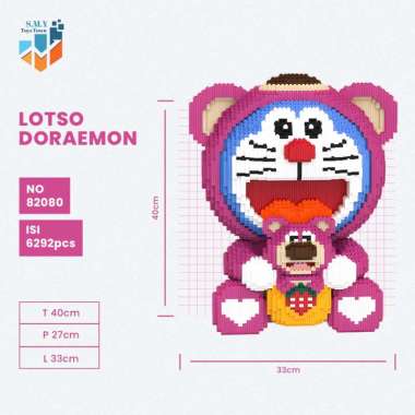 SMY Nano Blocks BIG LOTSO BEAR SERIES 3D Model, Mainan Blok Susun, Blok Konstruksi DIY, Jumbo Bricks