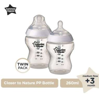 TOMMEE TIPPEE CLOSER TO NATURE BOTTLE 260ML 2PCS Multivariasi Multicolor