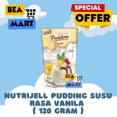 Nutrijell Puding Susu Rasa Vanila 120 gr | Nutrijel Vanilla Pudding Powder 120 gram Vanila