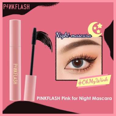 PINKFLASH Day & Night Maskara Lengthening Volume Waterproof Mascara - Pinkflash Mascara PINK-Volumiz