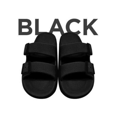 Goto Bianca Home Slipper Slop Sandal Karet Rumah Empuk Sendal Slip On 35-36 Black
