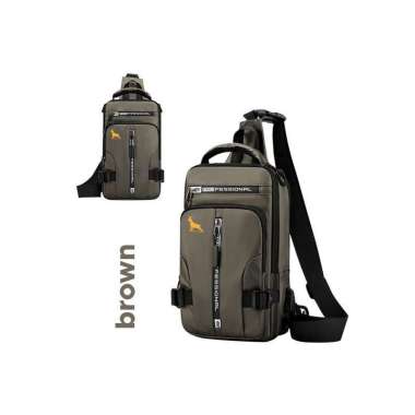 Goto Scaye Sling Bag Waistbag Tas Selempang Slingbag Slempang Pria BROWN