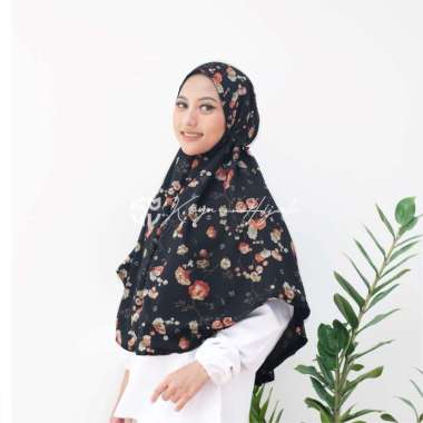 BERGO MOTIF TIARA by Koyu Hijab BUNGA BLACK
