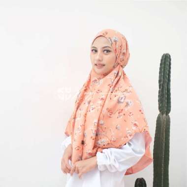 BERGO MOTIF TIARA by Koyu Hijab BUNGA PEACH