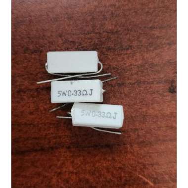 Resistor Keramik Kapur 5W 0.33Ohm 0.33 Ohm