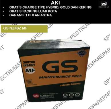 AKI MOBIL GS NS40Z MF (36B20R) KERING ORIGINAL ASTRA 12V 35AH