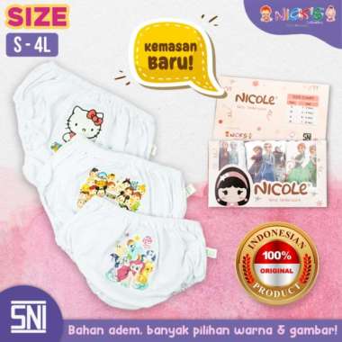 NICOLE Celana dalam Anak perempuan PUTIH 4L