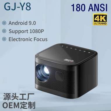 Proyektor Mini LED Y8 Android 9.0 Wifi 2500 Lumens | Proyektor Mini Portable | Proyektor Mini Androi