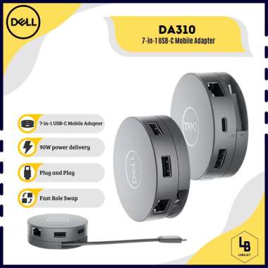 DELL DA310 7-in-1 USB-C Mobile Adapter Hub Docking Station dari DELL