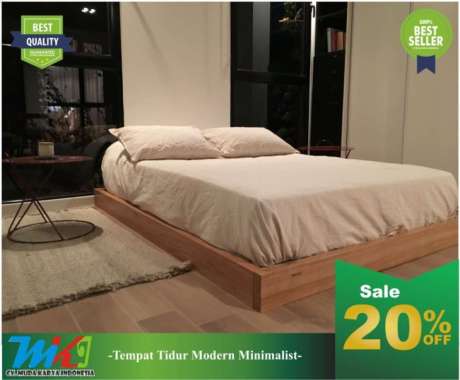 Dipan kayu jati lesehan minimalis 180x200
