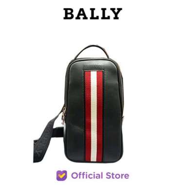 BALLY Halikho Sling Bag - Man - Black/Red