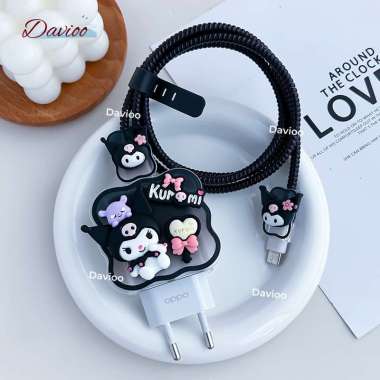 Ukuran 1:1 | Oppo&Realme 10w Pelindung Charger Set 5 Item Pelindung Kabel & Kepala Carger Pelindung 