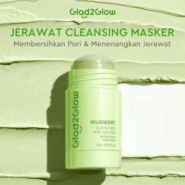 GLAD2GLOW POMEGRANATE NIACINAMIDE BRIGHTENING CLAY STICK - CLAY MASK Glad2Glow Real Mugwort Clay Mas
