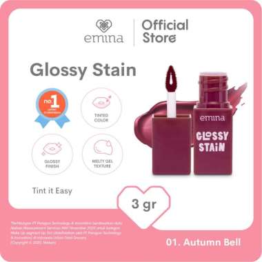 Emina Glossy Stain 3g -Lip tint glossy 01 Autumn Bell