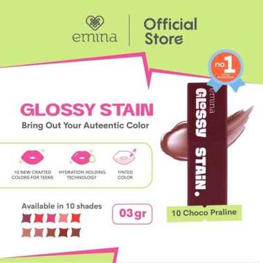 Emina Glossy Stain 3g -Lip tint glossy 10 Choco Prile